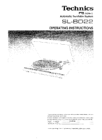 Technics - SL-BD22 - Owners manual 